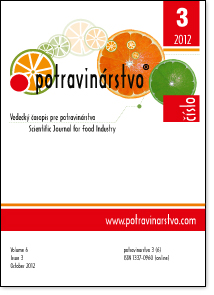 					View Vol. 6 No. 3 (2012): Potravinarstvo
				